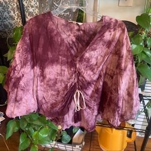 Honey Punch tie dye drawstring top